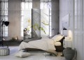 Parawan 3-częściowy - Perłowy taniec orchidei [Room Dividers]