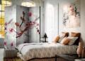 Parawan 3-częściowy - Betonowa orchidea [Room Dividers]