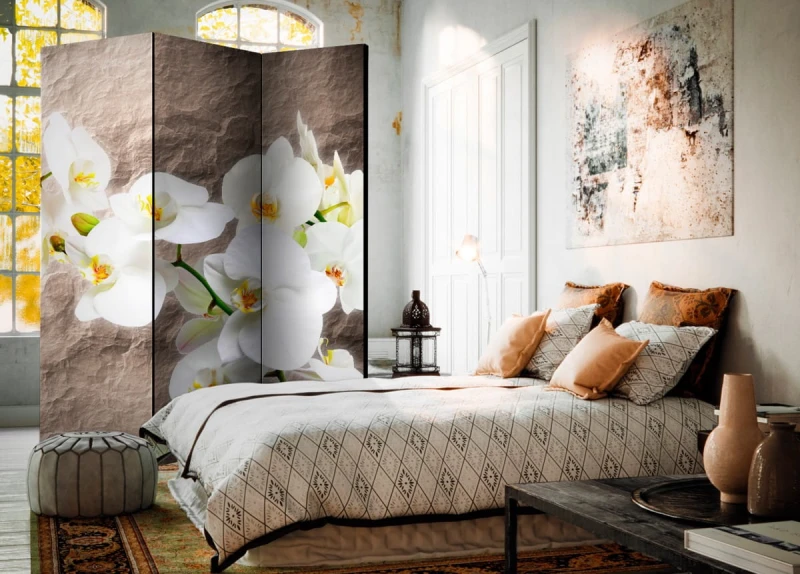 Parawan 3-częściowy - Nieskazitelność orchidei [Room Dividers]