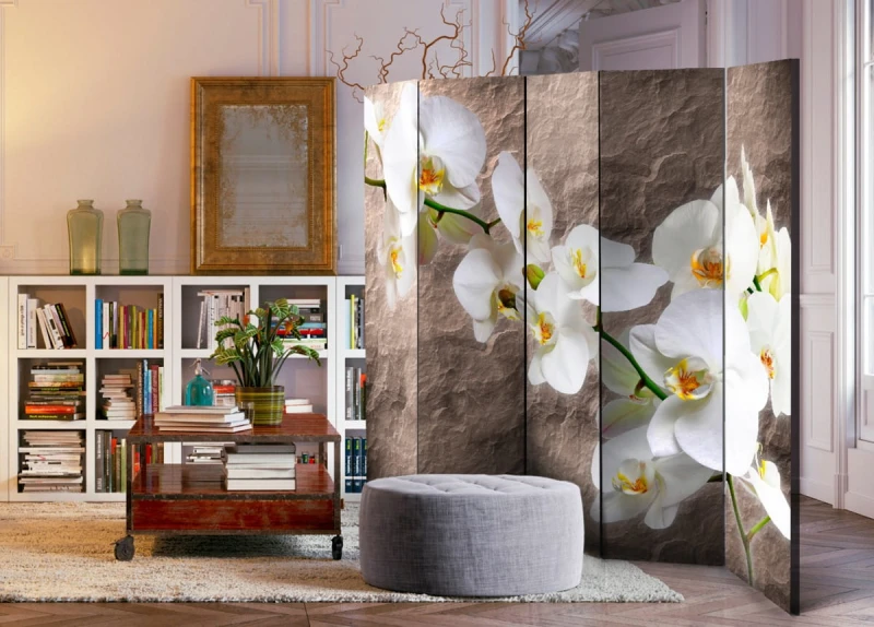Parawan 5-częściowy - Nieskazitelność orchidei II [Room Dividers]