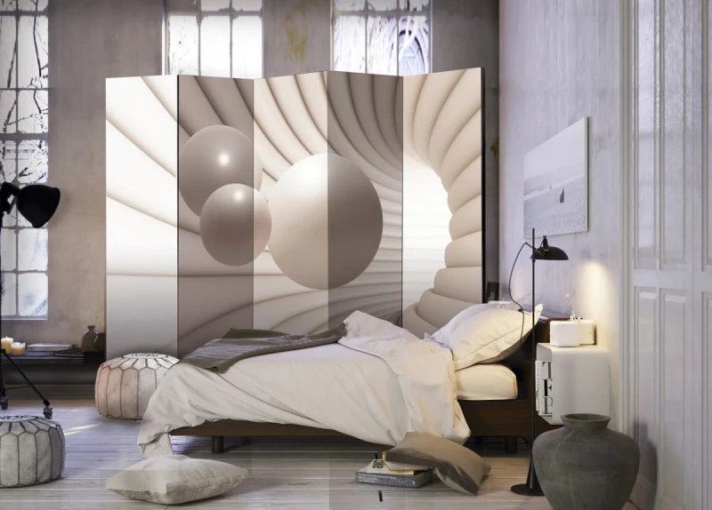 Parawan 5-częściowy - Kule w tunelu II [Room Dividers]