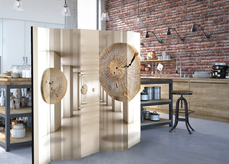 Parawan 5-częściowy - Futyrystyczny las II [Room Dividers]