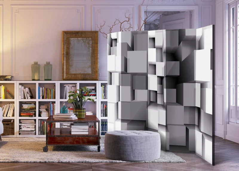 Parawan 5-częściowy - Geometryczne puzzle II [Room Dividers]