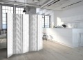Parawan 5-częściowy - Biały splot II [Room Dividers]