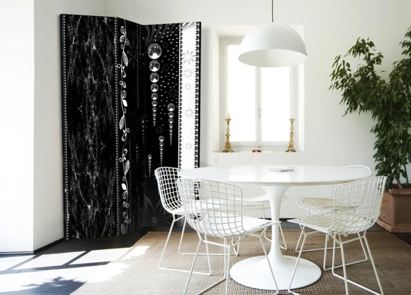 Parawan 3-częściowy - Czarna elegancja [Room Dividers]