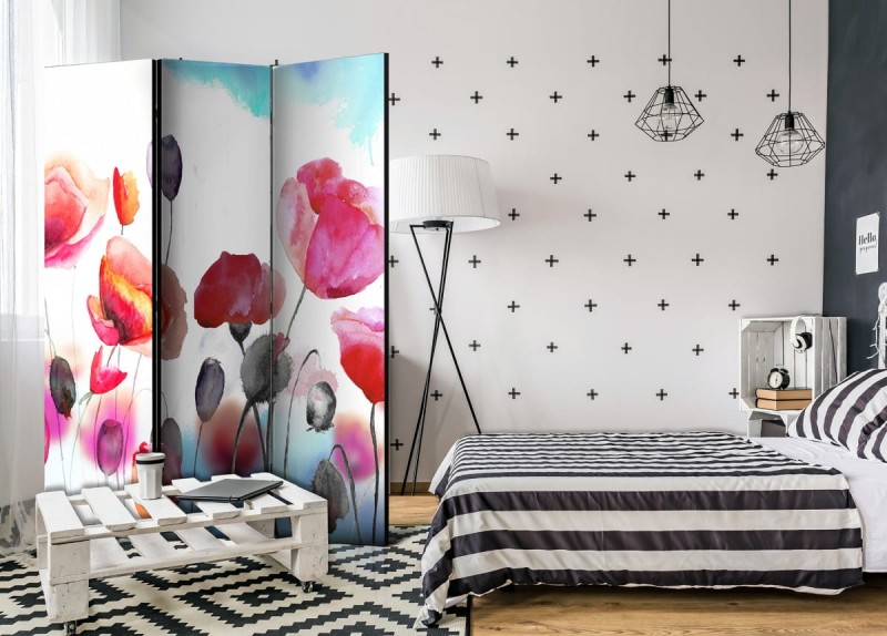 Parawan 3-częściowy - Kołysane wiatrem [Room Dividers]