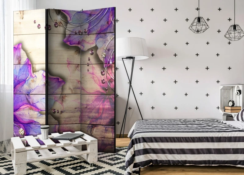 Parawan 3-częściowy - Purpurowe wspomnienie [Room Dividers]