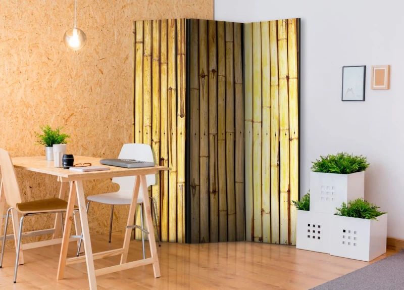 Parawan 3-częściowy - Bambusowy ogród [Room Dividers]