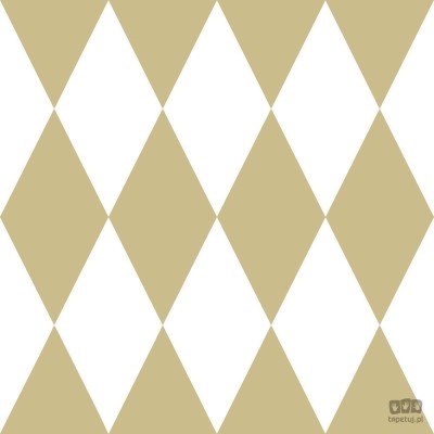 Tapeta z geometrycznym złoto-białym wzorem