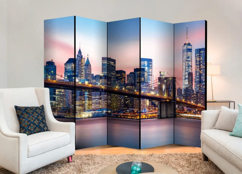 Parawan 5-częściowy - Miasto ze snu II [Room Dividers]