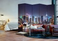 Parawan 5-częściowy - Nocny port II [Room Dividers]
