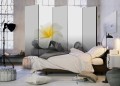 Parawan 5-częściowy - Biały Lotos II [Room Dividers]