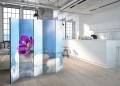 Parawan 5-częściowy - Różowa orchidea i kamienie Zen II [Room Dividers]