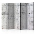 Parawan 5-częściowy - Betonowa ściana II [Room Dividers]