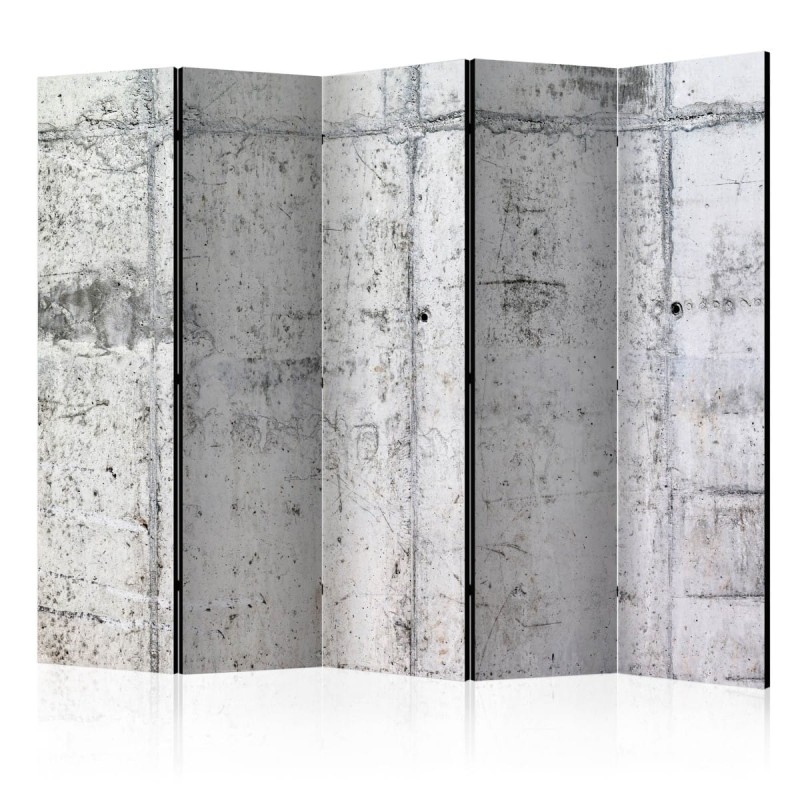 Parawan 5-częściowy - Betonowa ściana II [Room Dividers]