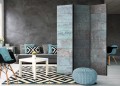 Parawan 3-częściowy - Turkusowy beton [Room Dividers]