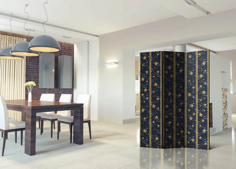 Parawan 3-częściowy - Koronkowy gwiazdozbiór [Room Dividers]