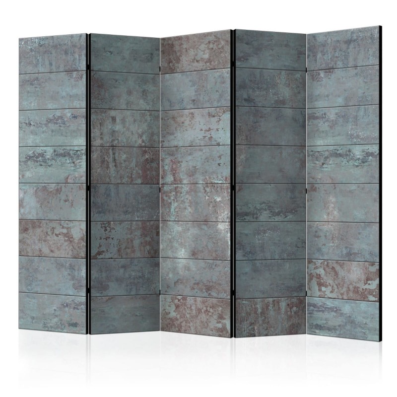 Parawan 5-częściowy - Turkusowy beton II [Room Dividers]