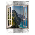 Parawan 3-częściowy - Nadmorskie wzgórza [Room Dividers]