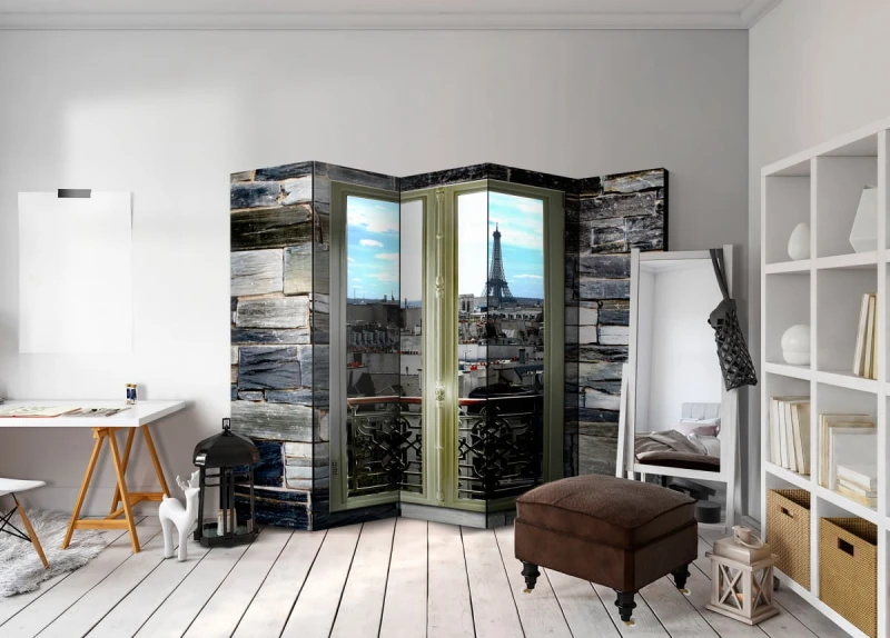 Parawan 5-częściowy - Paryskie widoki II [Room Dividers]