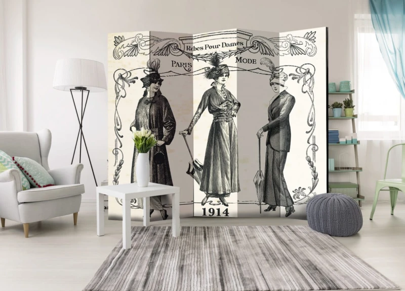 Parawan 5-częściowy - Dress 1914 II [Room Dividers]