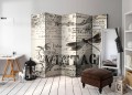 Parawan 5-częściowy - Vintage Correspondence II [Room Dividers]