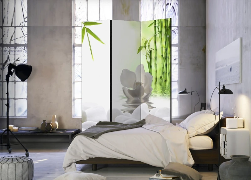 Parawan 3-częściowy - Jezioro ciszy [Room Dividers]