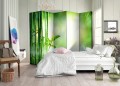 Parawan 5-częściowy - Zielony bambus II [Room Dividers]
