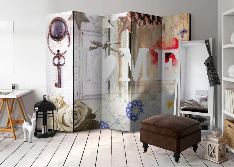 Parawan 5-częściowy - Home: Wspomnień czar [Room Dividers]