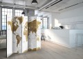 Parawan 5-częściowy - Białe oceany [Room Dividers]