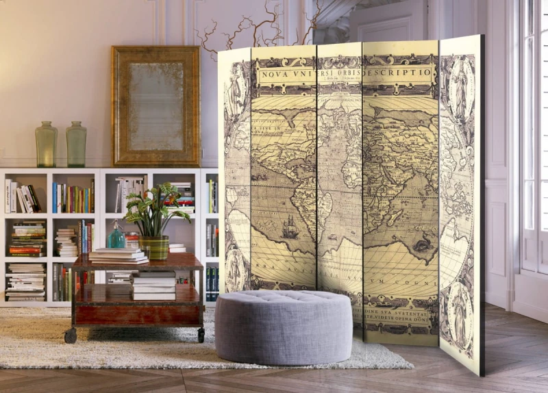 Parawan 5-częściowy - Nova Universi Orbis Descriptio [Room Dividers]