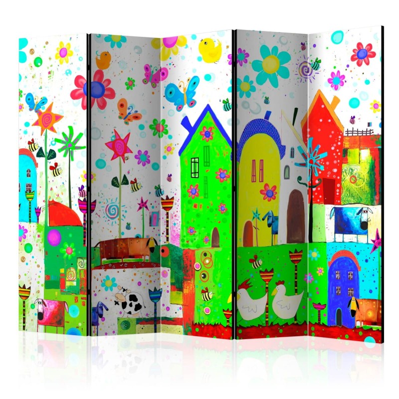 Parawan 5-częściowy - Wesoła farma II [Room Dividers]