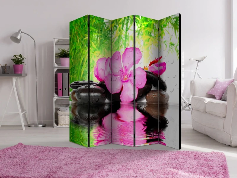 Parawan 5-częściowy - Rozmyte odbicie II [Room Dividers]