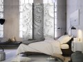 Parawan 3-częściowy - Kwiaty w kryształy [Room Dividers]
