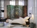Parawan 5-częściowy - Centrum (zielony) II [Room Dividers]