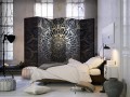 Parawan 5-częściowy - Pajęczyna (brązowy) II [Room Dividers]