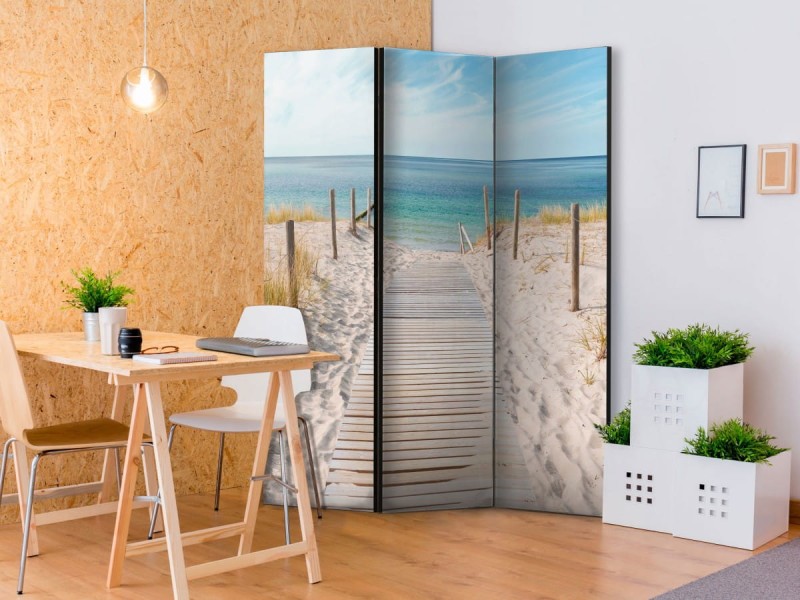Parawan 3-częściowy - Wakacje nad morzem [Room Dividers]