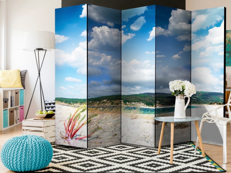 Parawan 5-częściowy - Plaża na Costa da Morte II [Room Dividers]