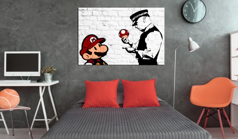Obraz - Banksy na cegle