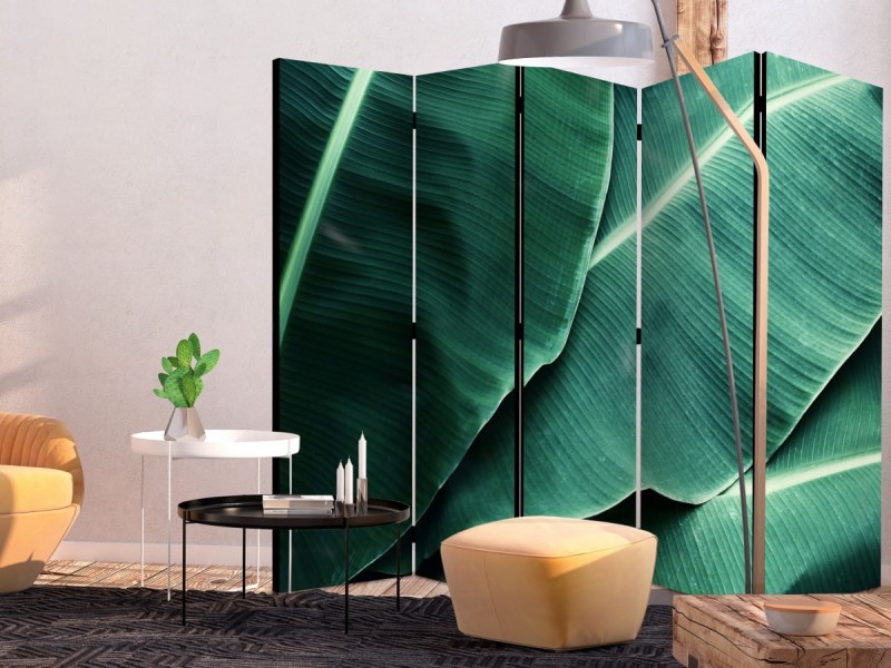 Parawan 5-częściowy - Liście bananowca II [Room Dividers]
