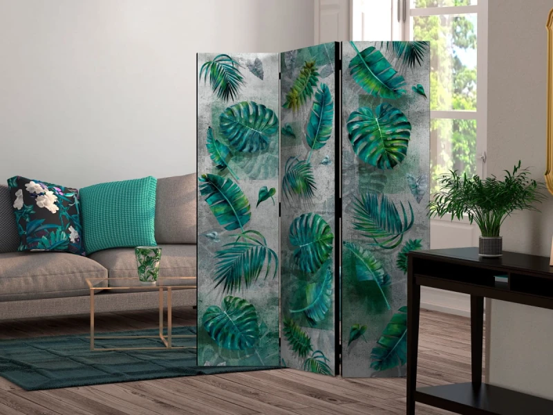 Parawan 3-częściowy - Modernistyczna dżungla [Room Dividers]