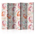 Parawan 5-częściowy - Pastelowe jednorożce II [Room Dividers]