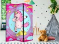 Parawan 3-częściowy - Roztańczowy unicorn [Room Dividers]