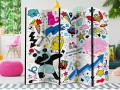 Parawan 5-częściowy - Energiczna panda II [Room Dividers]