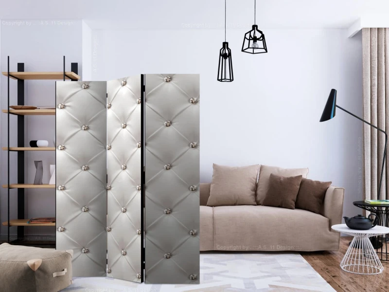 Parawan 3-częściowy - Biała elegancja [Room Dividers]