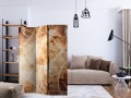 Parawan 3-częściowy - Brązowa tekstura [Room Dividers]
