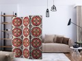 Parawan 3-częściowy - Taniec czerwonych linii [Room Dividers]