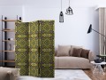 Parawan 3-częściowy - Malachitowa mozaika [Room Dividers]
