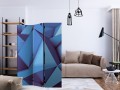 Parawan 3-częściowy - Błękit królewski [Room Dividers]