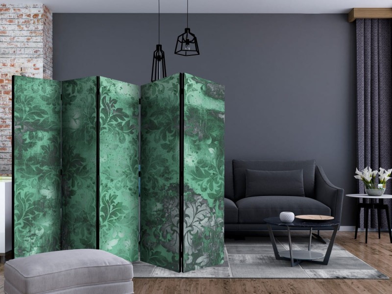 Parawan 5-częściowy - Szmaragdowe wspomnienie II [Room Dividers]